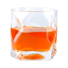 Creative Whiskey Glass Cup, Special-Shaped Brandy Glass Cup with Gold Rim